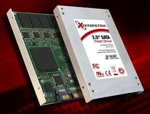 SMART's XceedUltra U100 SATA SSD achieves sustained<br> read speeds of 100MB/s and write speeds of 60MB/s