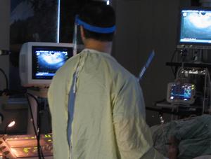 'Ultrasound is an ideal procedure to combine with endoscopy,' says Dr. Golioto, because the probe can be miniaturized to  the tip of the endoscope. 