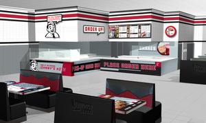 The new Johnny's Lunch outside Jamestown will feature updated <br>graphics and interior design for the 71-year-old dining institution.