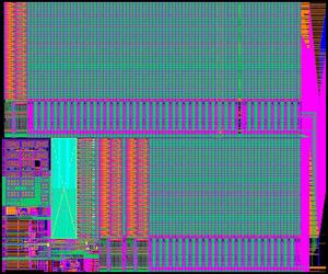 Layout of Impinj's AEON(R)/MTP Nonvolatile Memory IP<br>  
Qualified in 90-Nanometer Process
