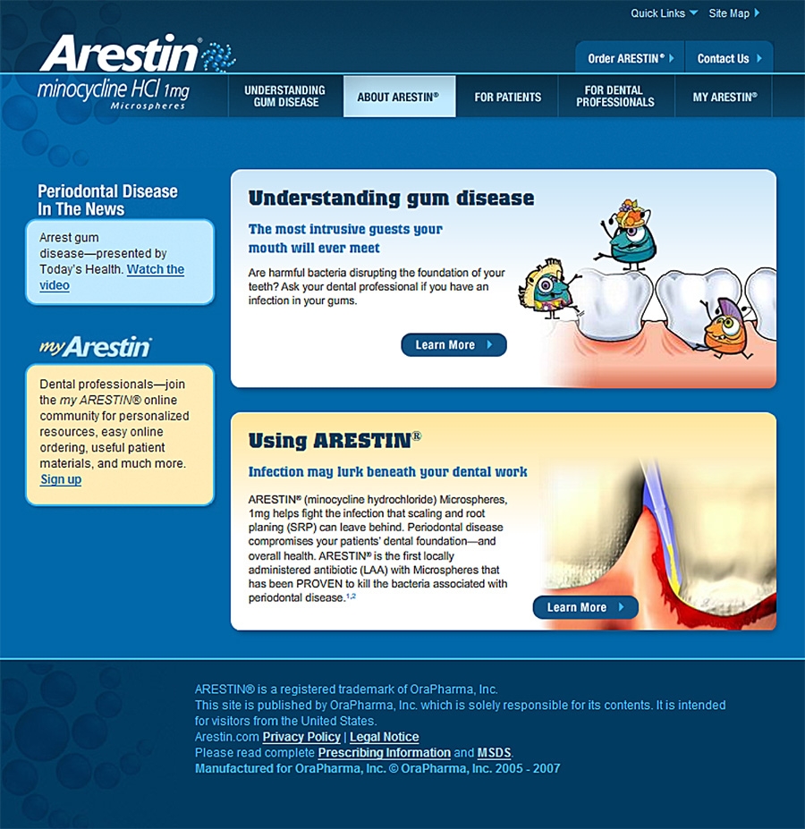 New ARESTIN(R) Website Provides Dental Professionals And Consumers With ...