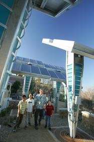 Visitors stroll through Springs Preserve solar garden