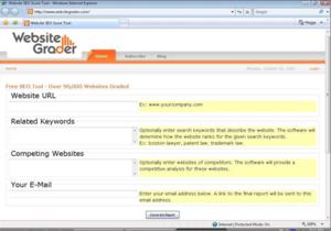 Screenshot of Website Grader