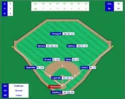 Simulation from Imagine Sports of Game 1 9th inning between the Chicago Cubs and the Arizona Diamond backs.