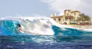 Rendering of the largest wave pool in the U.S.