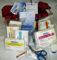 Think Safe's emergency kit helps treat injuries and medical emergencies such as amputations, sprains, fractures, eye injuries, bleeding, heat stress, diabetic shock, severe allergic reactions and much more.