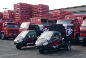 Coca-Cola is rolling out a new distribution model in Montevideo, Uruguay with US alternative transportation company ZAP (www.zapworld.com).  Larger delivery vans will transfer Coca-Cola shipments into 30 small, efficient ZAP trucks for delivery into areas where larger vehicles are challenged by parking shortages, traffic congestion and air pollution.