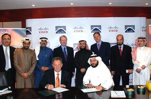 Abdullah Taibah CEO Rakisa signing with Cisco
