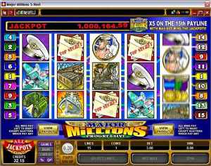 reel Major Millions game in action at All Jackpots Online Casino