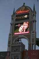 Venetian marquee displays 2008 Jennifer Harman Charity Poker Tournament. Photos by Rob Gracie/GreasieWheels.com.
