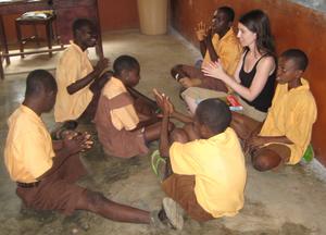 Kerrin Flanagan, a Boston area 1st grade teacher, during her Fund for Teachers sabbatical in Ghana.