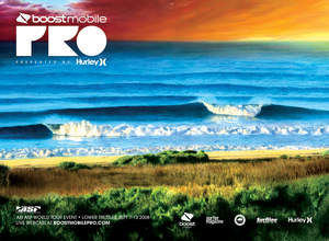 Boost Mobile Pro of Surf presented by Hurley event poster, originally painted by Gary Prettyman.
