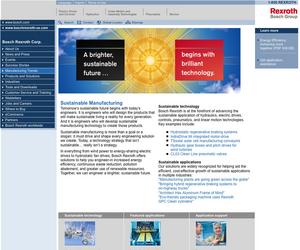 Bosch Rexroth's new sustainable manufacturing website