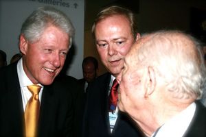 William and David Loiry with President Clinton at CGI.
