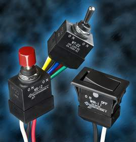 The addition of wire leads to the WT, WR and WB series of environmentally sealed toggle, rocker and pushbutton switches increases their durability and ensures an even longer operational lifetime.