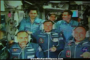 Space Adventures' client Richard Garriott Richard and his crew mates as they docked with the International Space Station and were welcomed by the existing ISS crew.
