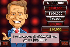 A screenshot of 'MILLION DOLLAR PASSWORD 2009 Edition' for iPhone and iPod Touch
