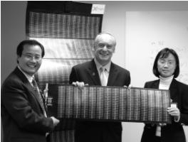 Ohio Lt. Gov. Lee Fisher at Xunlight with Company founders Dr. Deng and Dr. Xu