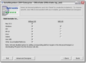 InstallAnywhere 2009 Enterprise ¿ Office Suite (Build Installer)