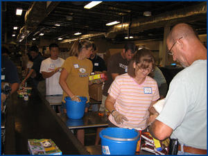 In two consecutive half-day work shifts, the employees, family, and friends of Cisco Austin processed a total of 22,185 pounds of food and grocery products at Capital Area Food Bank  this year, a record amount for that food bank.