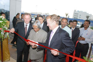 John Chambers, Wim Elfrink and former Indian president, Dr. Kalam at the inauguration of Cisco's Globalisation Centre East on Oct. 31 2007
