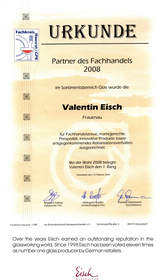 Since 1995, Eisch Glaskultur has been voted as the number one glass producer by German retailers eleven times.
