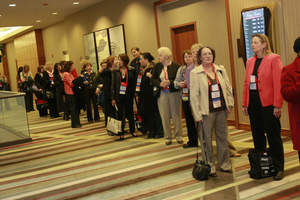 More than 1,000 began lining up a half an hour before the doors opened to Medline Industries' 