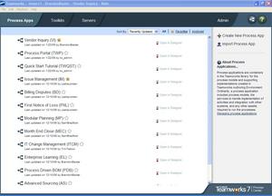 The Teamworks Process Center provides authors and architects with graphical access to the organization and management of all process artifacts, applications and reusable functionality that are created as part of a BPM Program.
