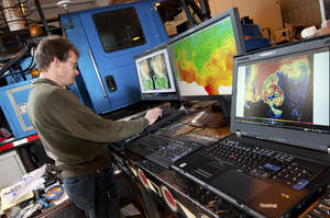 Paul Robinson of the Center for Severe Weather Research relies on powerful Lenovo ThinkPad laptops and ThinkVision monitors to display graphic-intensive images and videos that will help scientists uncover how to predict storms more accurately.