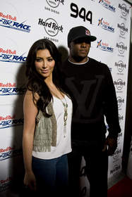 NFL player for the New Orleans Saints, Reggie Bush, and his girlfriend, Kim Kardashian, visited his hometown in San Diego, Calif. on Saturday, May 9 to check out the Red Bull Air Race World Championship activities.