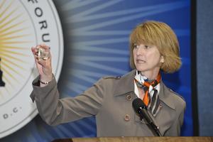 Kristina M. Johnson, Under Secretary of Energy for the U.S. Department of Energy outlines the administration's new R&D and technology initiatives at the 20th Annual Energy Efficiency Forum hosted by Johnson Controls and the U.S. Energy Association.
