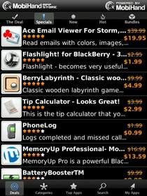MobiHand On-Device BlackBerry App Store 