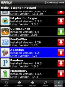 BlackBerry App Store's Version Tracking