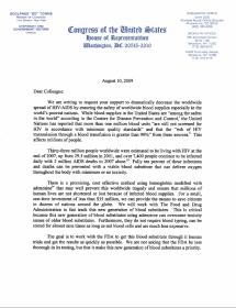 Congressional 'Dear Colleague' Letter Supports Need for HemoTech 