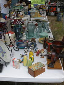 Use a sturdy, folding table like those from Lifetime Products to display yard sale items, says Curt H. from Knoxville, TN.