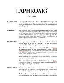 Laphroaig Brand Fact Sheet 