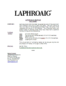 Laphroaig 10 Year Old Fact Sheet