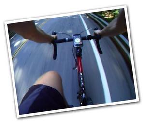 MotionX-GPS for the iPhone in a handlebar cradle
