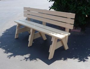 Progressive Design Playgrounds recycled plastic 6' bench with back. $499
