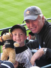 Wish child Hunter and Solar Supply Regional Sales Manager Quitman Moon recently enjoyed a Houston Astros baseball game in Minute Maid Park. 