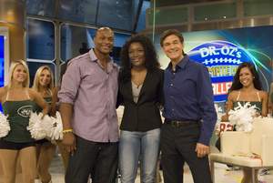 Eddie and Taj George with Dr. Oz (Airdate Friday 9/25/09): In a national 'The Dr. Oz Show' viewer challenge led by Dr. Oz, NFL Star Eddie George and his wife Taj ('Survivor'), 20 NFL Moms - 10 from the NFC and 10 from the AFC - compete to see who can score the best health stats between season kickoff and the Super Bowl.