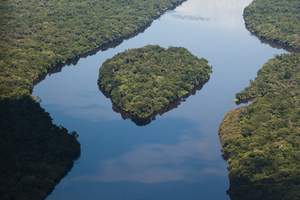 An island in the middle of the Lukenie River, DRC, May 18, 2009. -- Daniel Beltra, courtesy of The Prince's Rainforests Project and Sony.