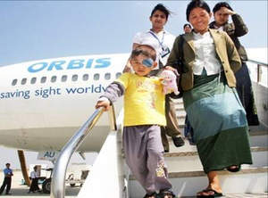 The ORBIS Flying Eye Hospital is a DC-10 aircraft furnished with all the state-of-the-art facilities and equipment of a world-class eye hospital
