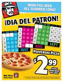 Pizza Patron Summer promotion