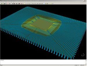 Support for wirebonding of imported leadframe structures includes accurate representation of negative offset die mounting paddle