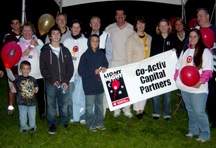 CoActiv employees and family members at 2009 Light The Night Walk