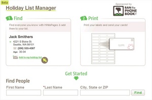 WhitePages Holiday List Manager