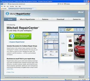 Get immediate access to RepairCenter QuickStart using Mitchell's secure Website -- www.mitchellrepaircenter.com. Shops can also select a 30-day, free trial of other RepairCenter packages at the site, and learn about the complete Mitchell RepairCenter Shop Workspace.