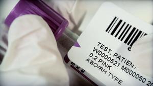 Precision Dynamics-TimeMed V-Notch Secondary Labels ensure perfect test tube alignment every time.