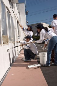 Lockheed Federal Credit Union employees volunteered more than 720 hours in the community during the last two years. This year, LFCU will again offer paid time off to its employees for volunteer opportunities during the work week, one of which is its annual Partner to Paint program. In 2009, the Boys & Girls Club of Burbank and the Greater East Valley was the recipient of the complimentary paint project, supported by the credit union and its employee volunteers, above. (Photo by James Davis)